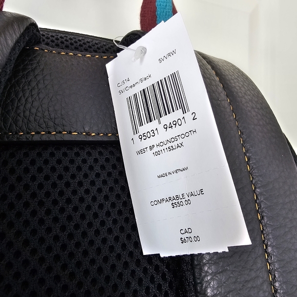 NWT! Authentic Coach Leather Backpack - Picture 5 of 7